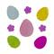 Yellow & Purple Easter Egg Spring Gel Window Clings